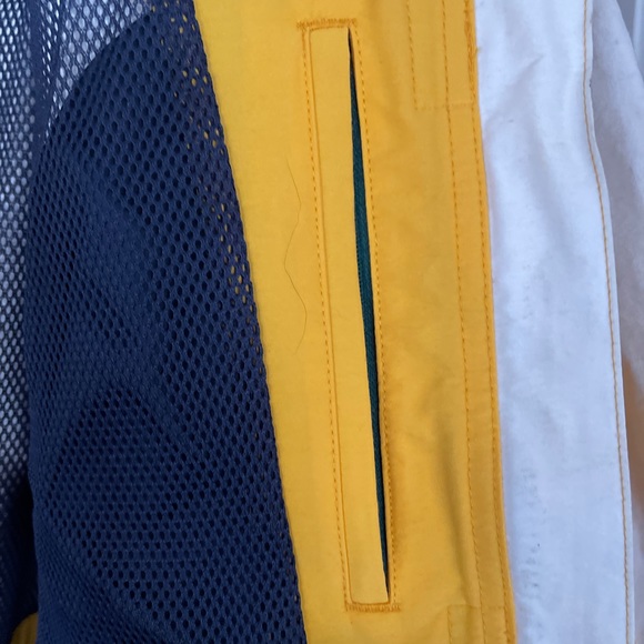 Vintage L.L. Bean Sailing Windbreaker Jacket 1990s Yellow Green Nautical - Picture 10 of 15
